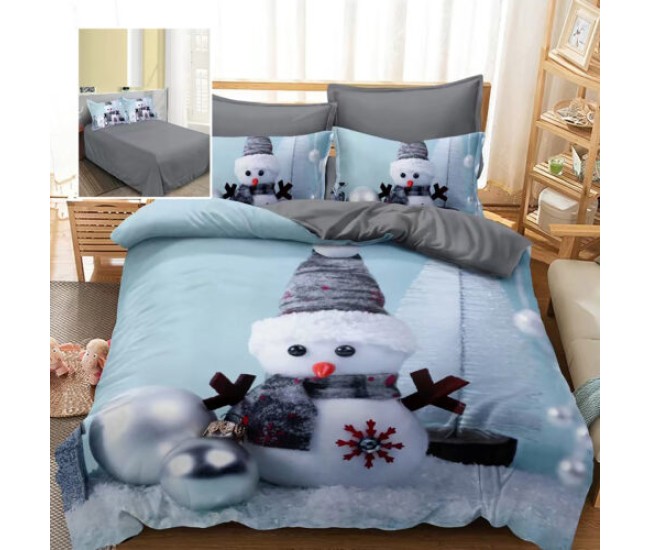 Lenjerie pat finet 3d 6 piese craciun f-xmas63 Lenjerie pat finet 3d 6 piese craciun f-xmas63